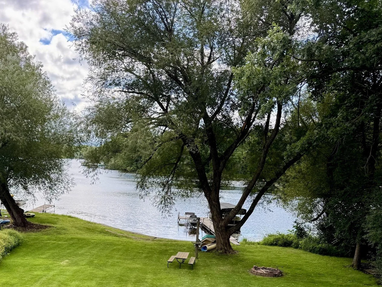 Beautiful lake view from the cabin - be on the lookout for Bald Eagles