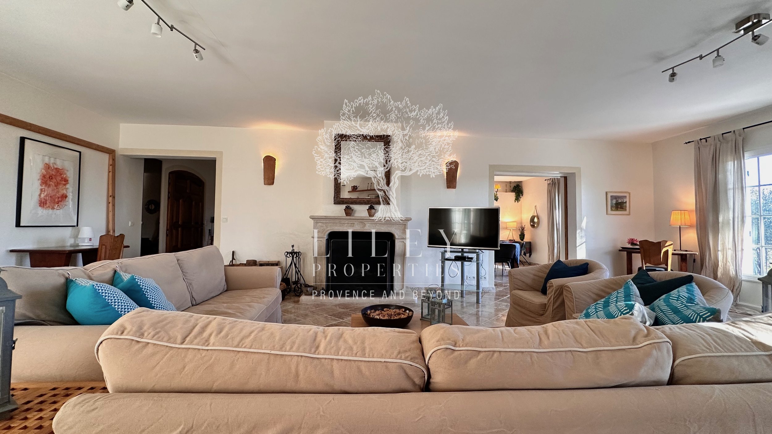 Séjour avec cheminée 