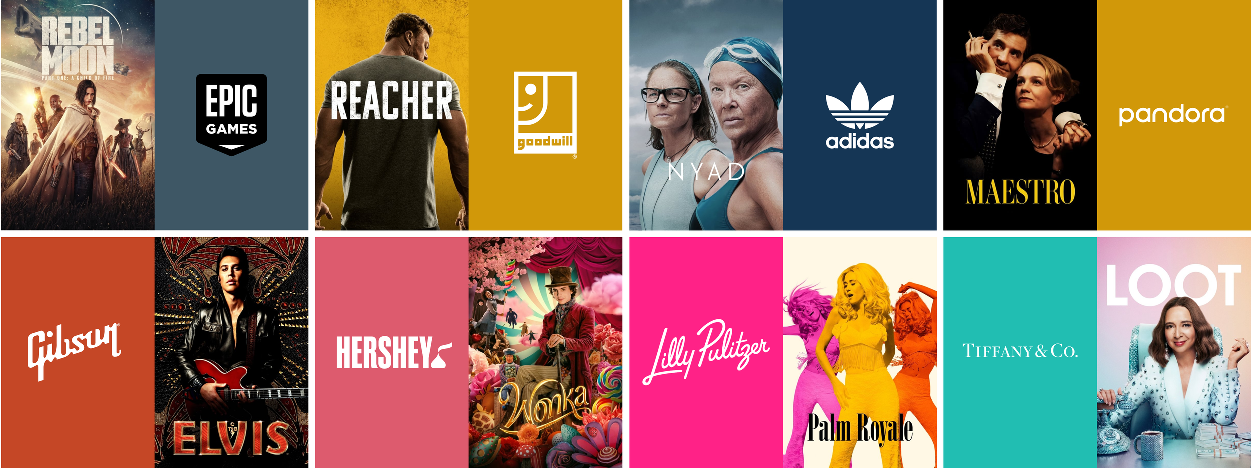 Collage of TV show and brand logos representing recommended co-marketing partners.