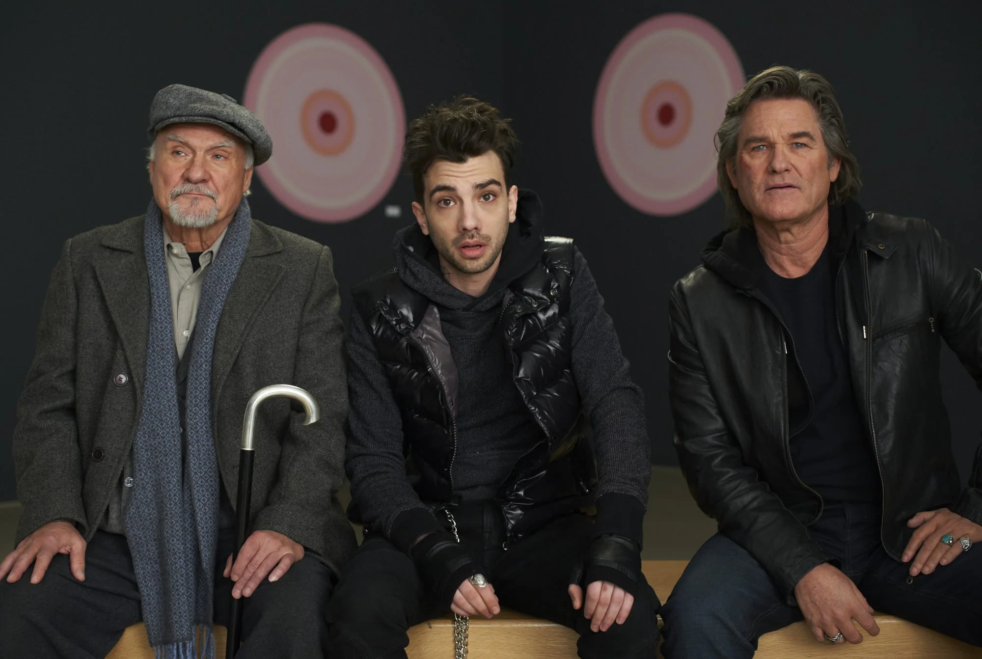 Kenneth Welsh, Jay Baruchel, and Kurt Russell in THE ART OF THE STEAL