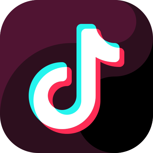 TikTok logo with a black background.