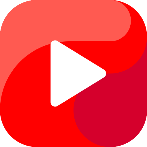 YouTube logo with a white play button inside a red rounded square with gradient shades.