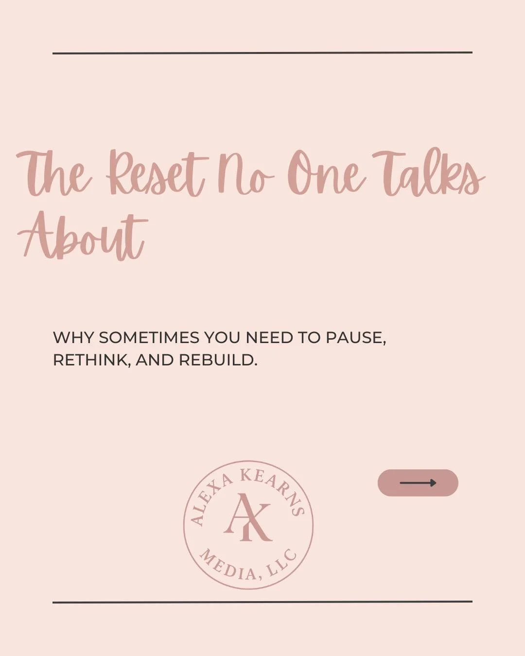 The reset no one talks about: taking a step back, reassessing, and focusing on what actually works. That&rsquo;s our approach at Alexa Kearns Media this year! 🧖🏻&zwj;♀️💌