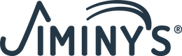JIMINY'S logo with stylized text and a curved line