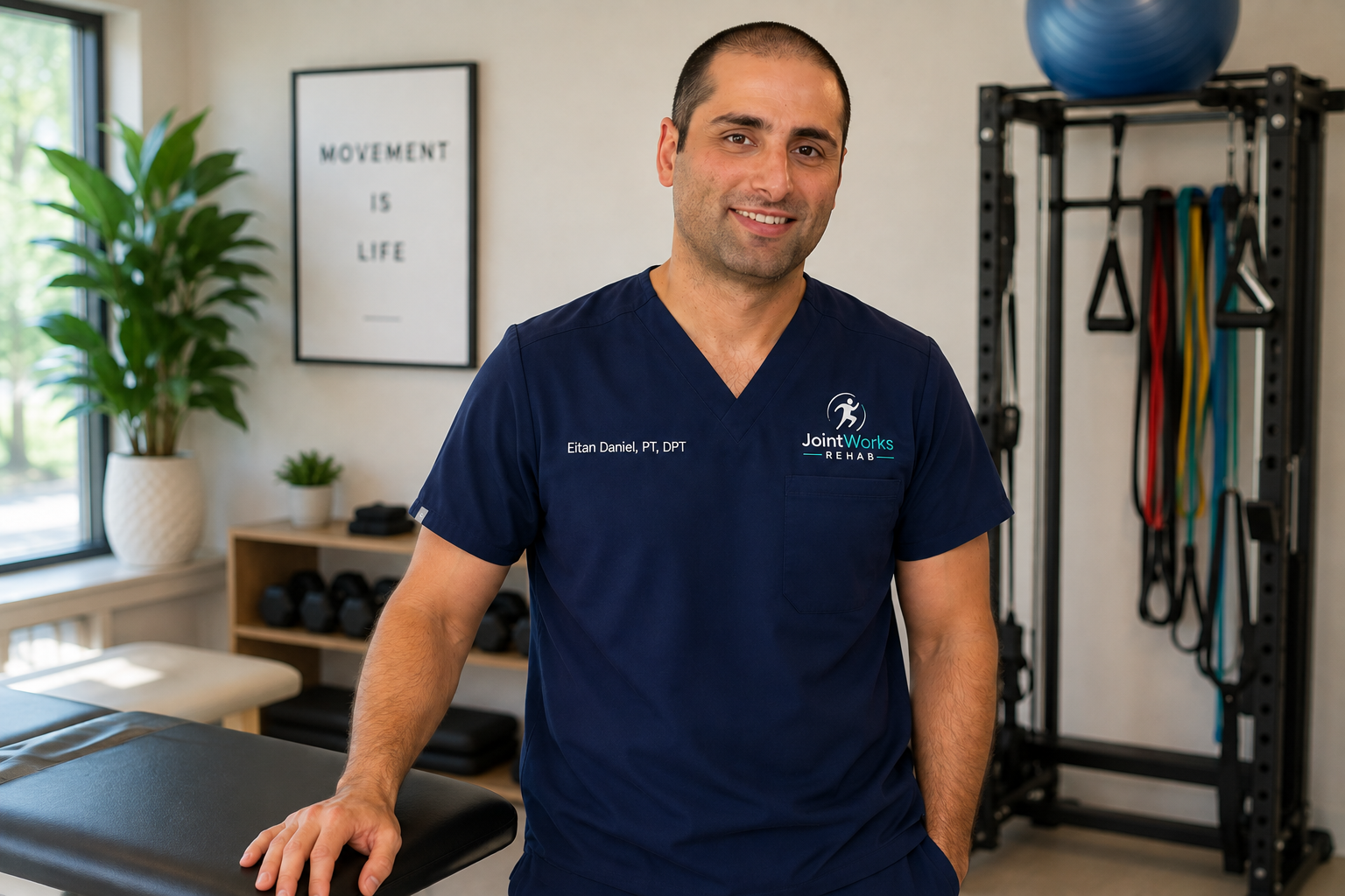 Eitan Daniel, PT, DPT, physical therapist at JointWorks Rehab in Sarasota, FL.