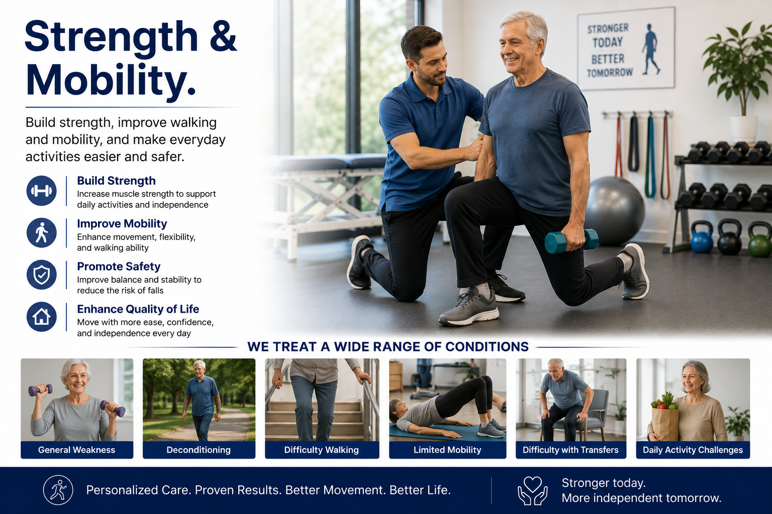 In-home physical therapy for strength, walking, and mobility in Sarasota, FL.
