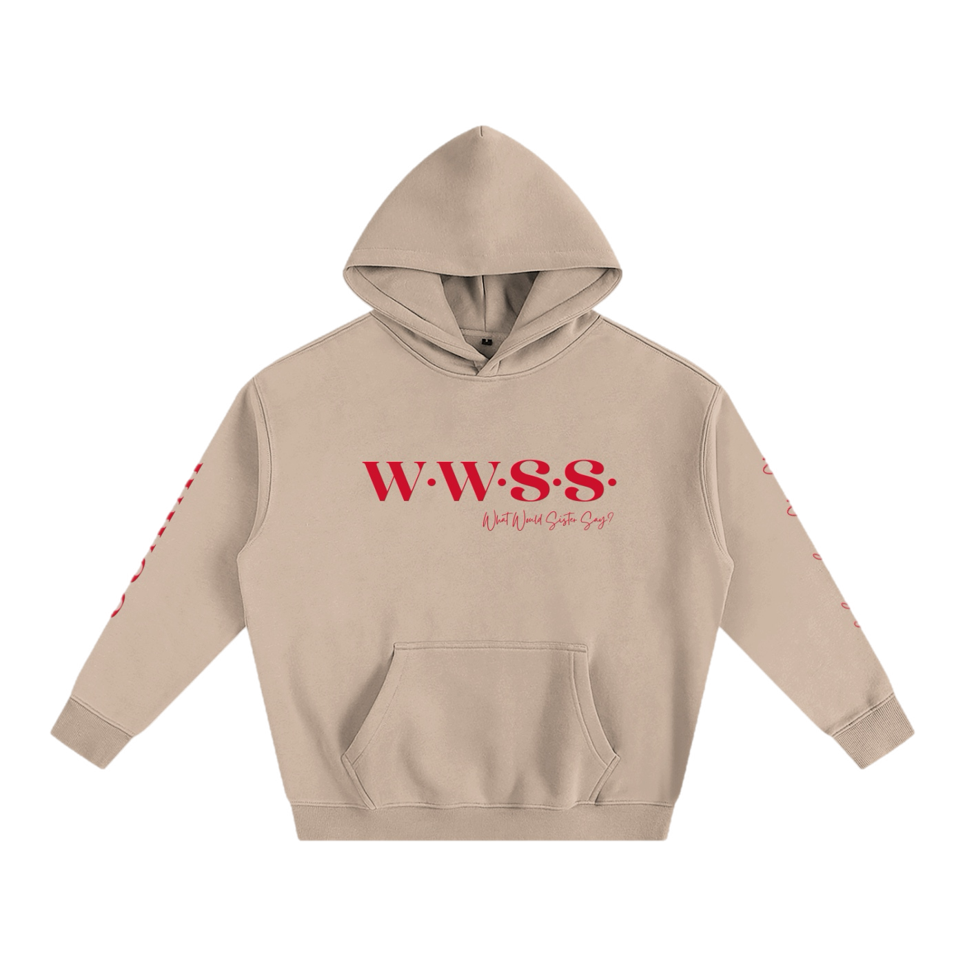 What Would Sister Say Oversize Fleeced Hoodie