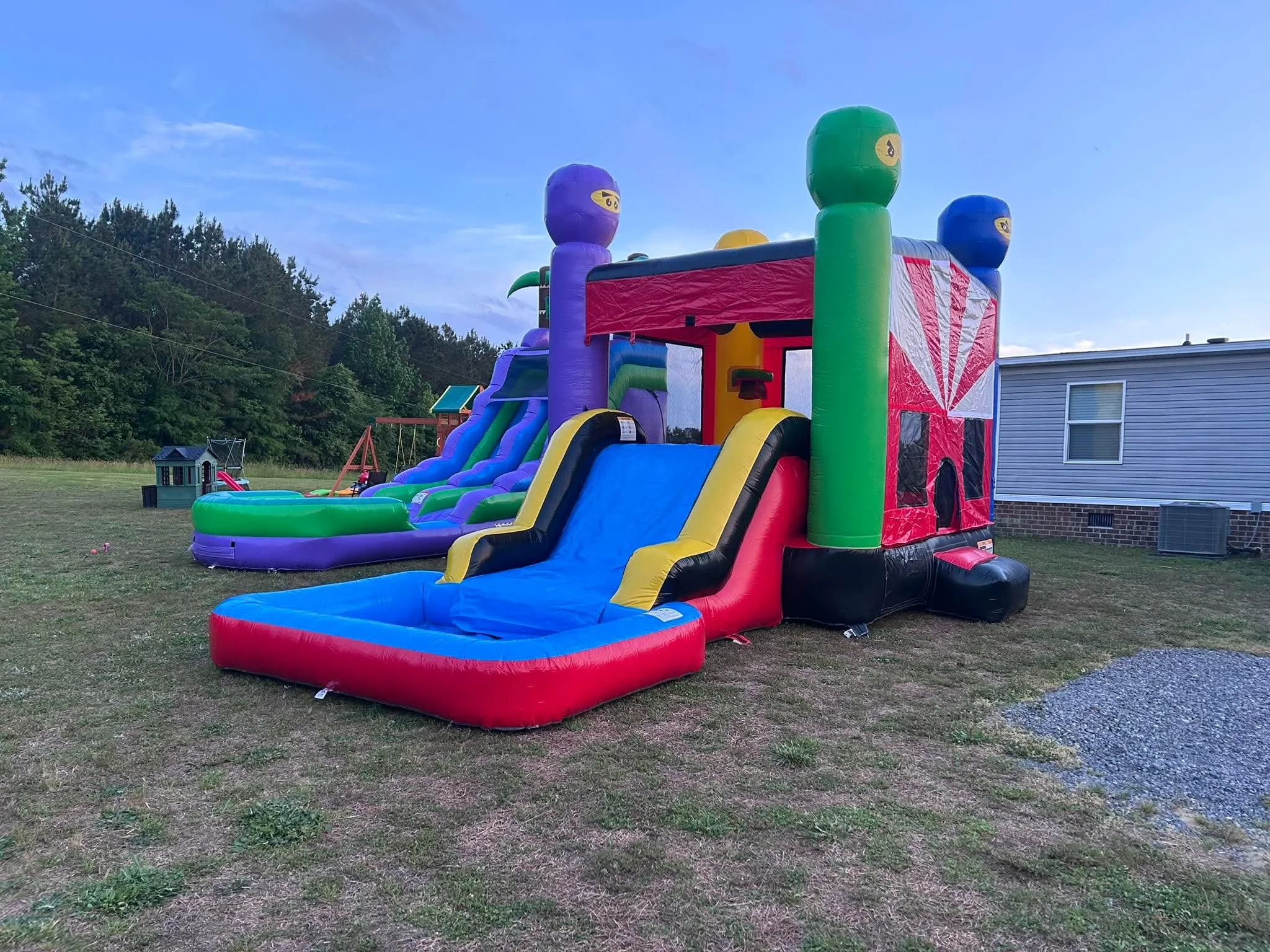 13' X 26' X 15' Ninja Warrior Bounce House with Slide & Pool