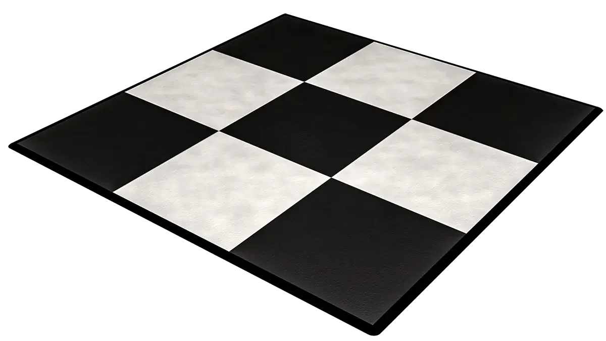 Slate white & Black Checkered Dance Floor