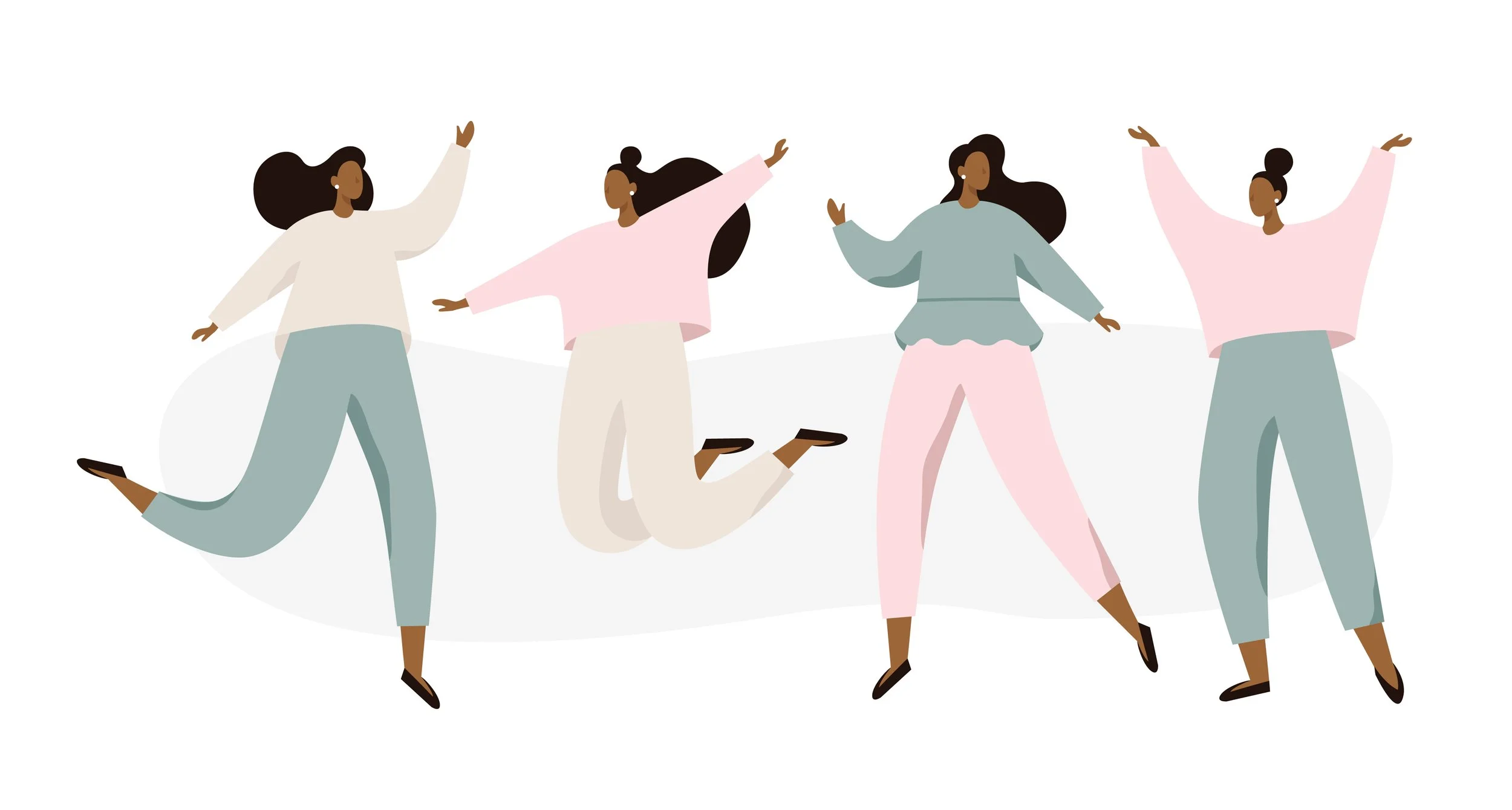 Women having fun being rooted and learning, growing, healing