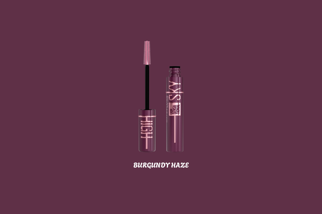Burgundy Haze- A deep burgundy mascara that adds a unique pop of color while remaining wearable. Enhances eye color and brings warmth and dimension to lashes for a modern, elevated look.
