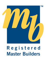 My B logo with the words 'Registered Master Builders' beneath it.