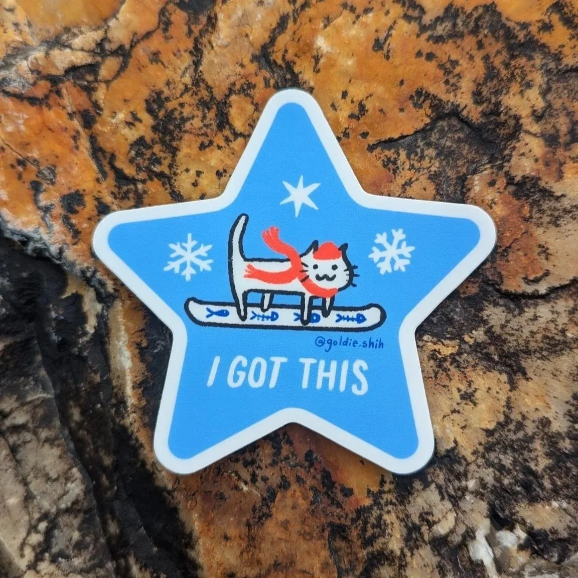 I GOT THIS! Snowboard Cat Sticker