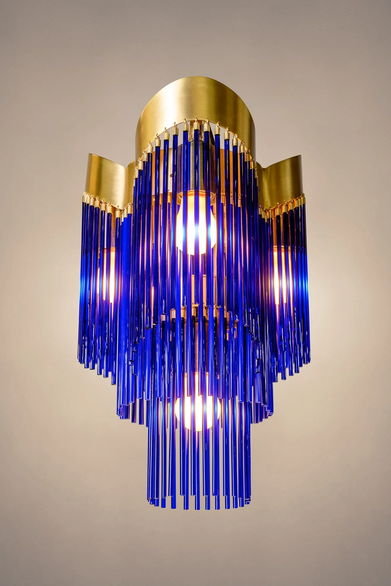 Aurea T2C3 - Brass armature / Cobalt blue glass
