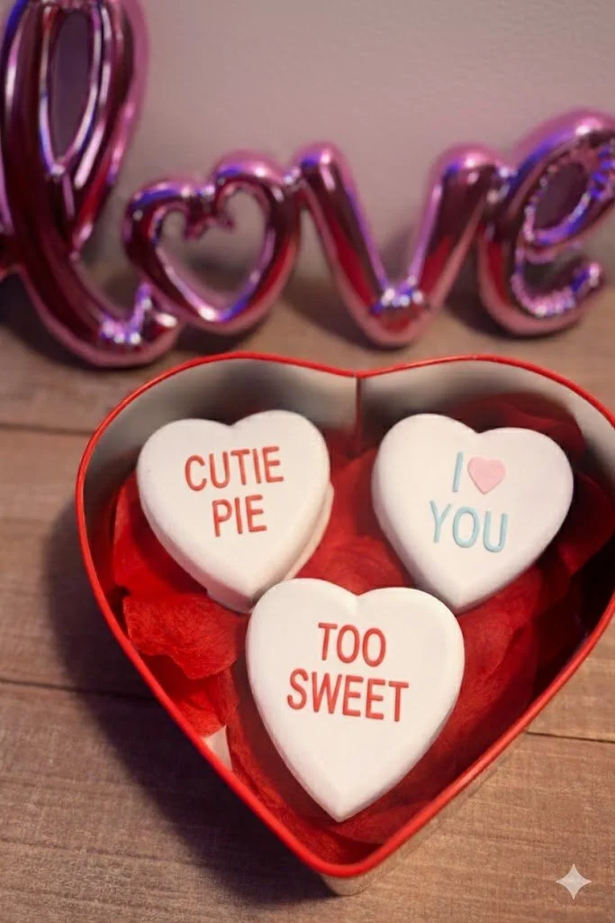 Conversation Heart Brownies