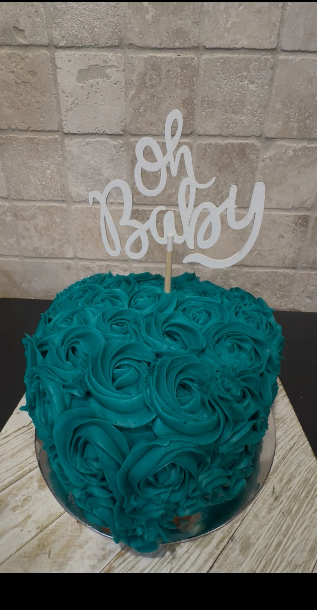 Baby Shower Rosette Cake