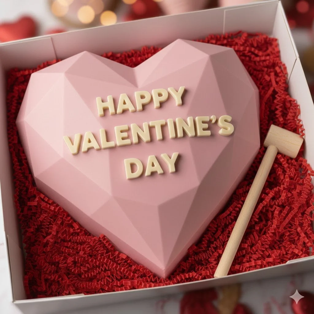 Valentines Day Breakable Chocolate Heart