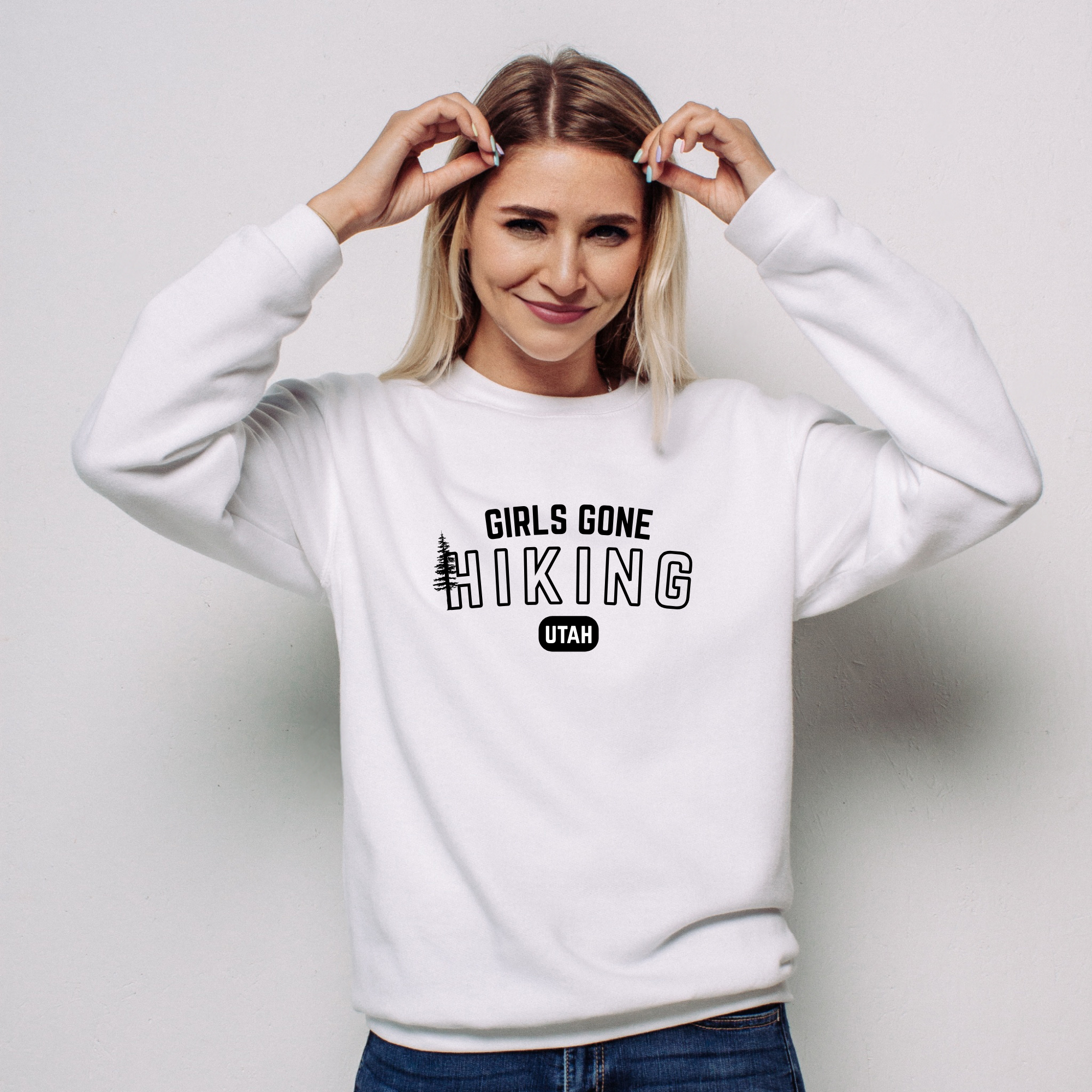 Girls Gone Hiking Utah Everyday Crewneck