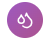 A circular purple icon with a white power symbol in the center.
