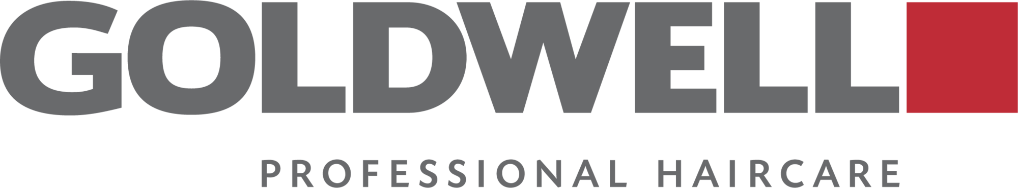 Goldwell professional haircare logo with black text and a red square at the end.