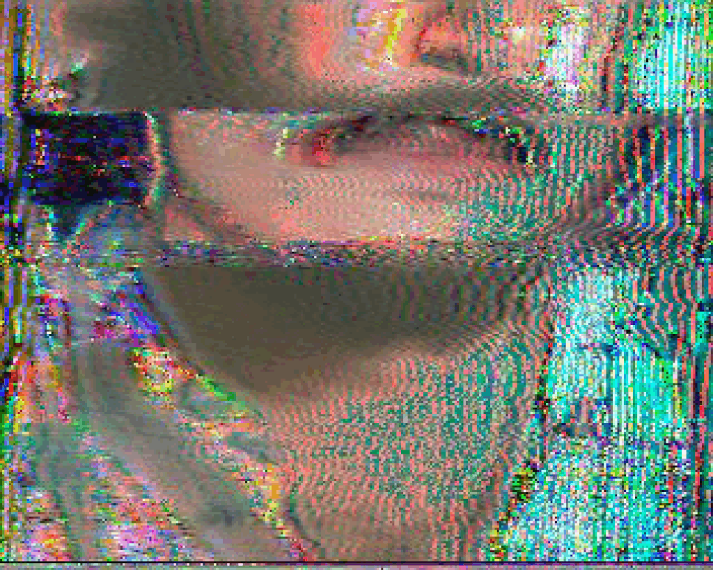   Untitled (Lips on Lips)  2025 Slow-scan television image 