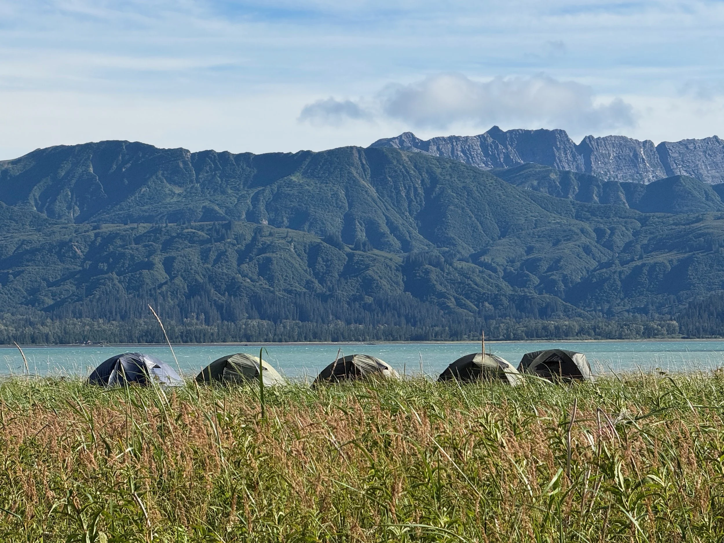 Campsite in Chinitna Bay, Lake Clark NP, Alaska.