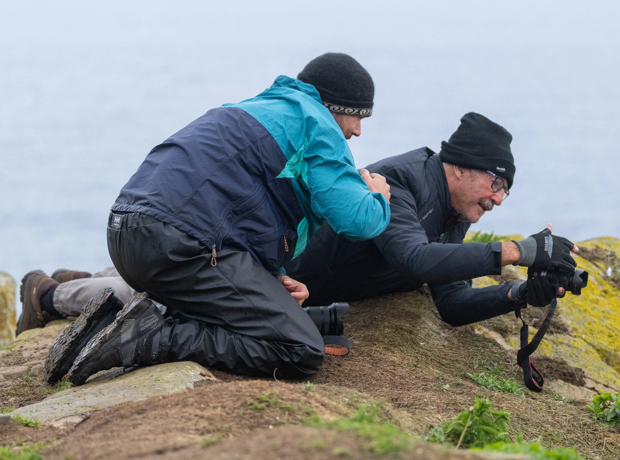 Trav in the Bush teaching at Puffin viewing site in Newfoundland.