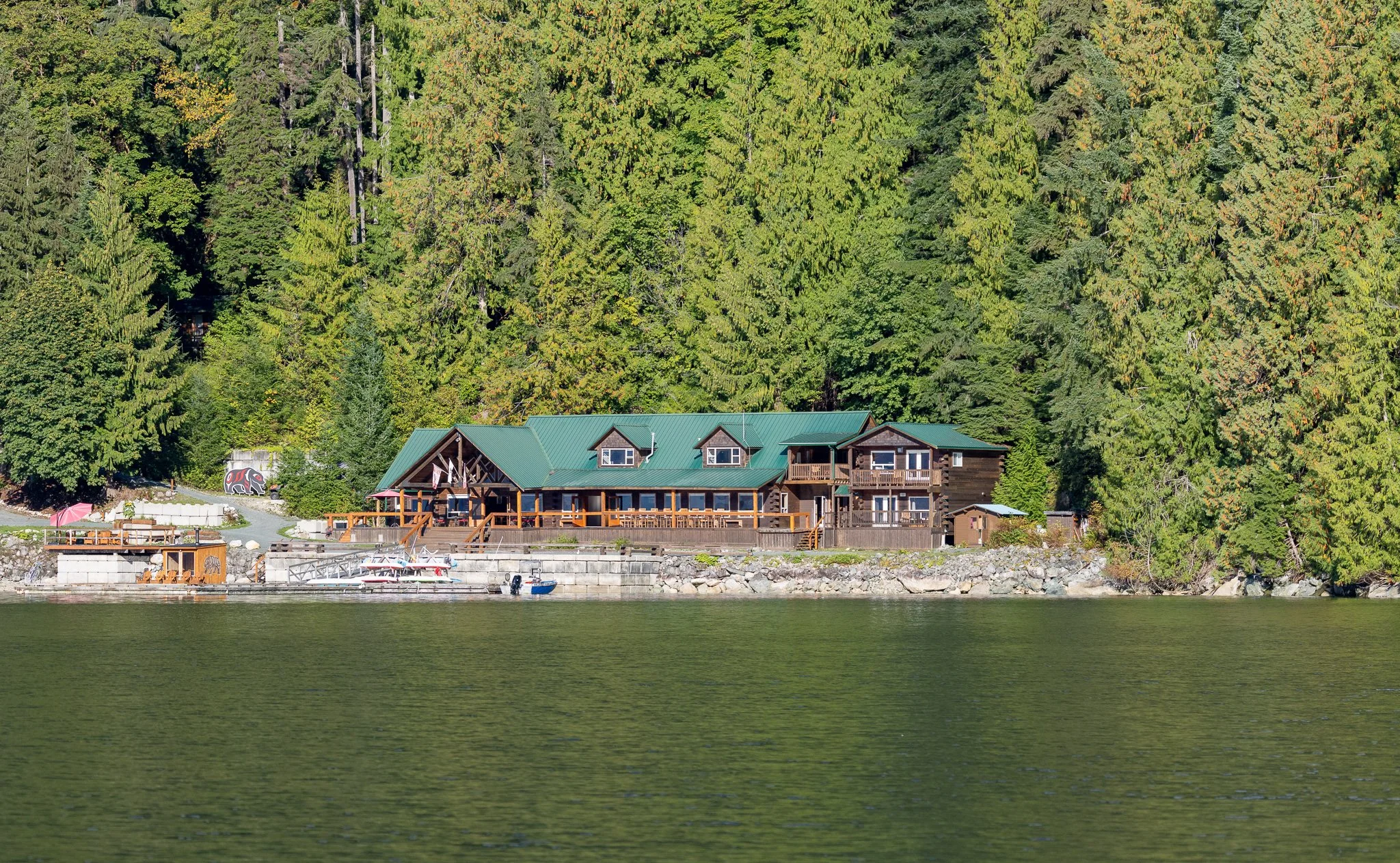Klahoose Wilderness Resort on the shore of Homfray Channel