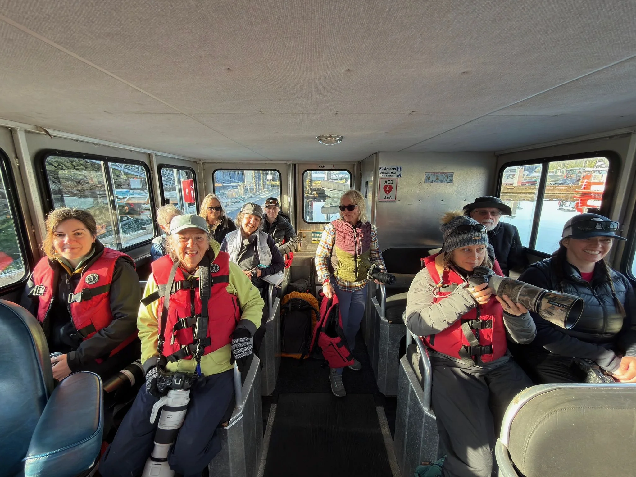 On the boat heading out for our all day Haida Style Expedition tour.