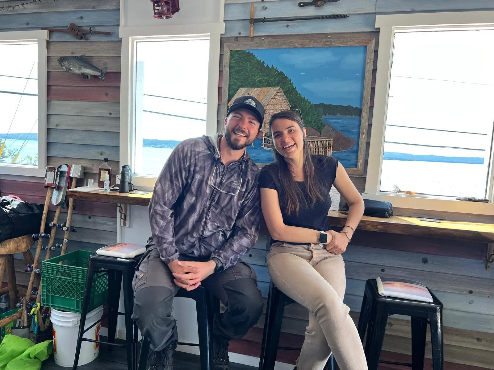 Travis and Karen Layton at Screech-in ceremony.
