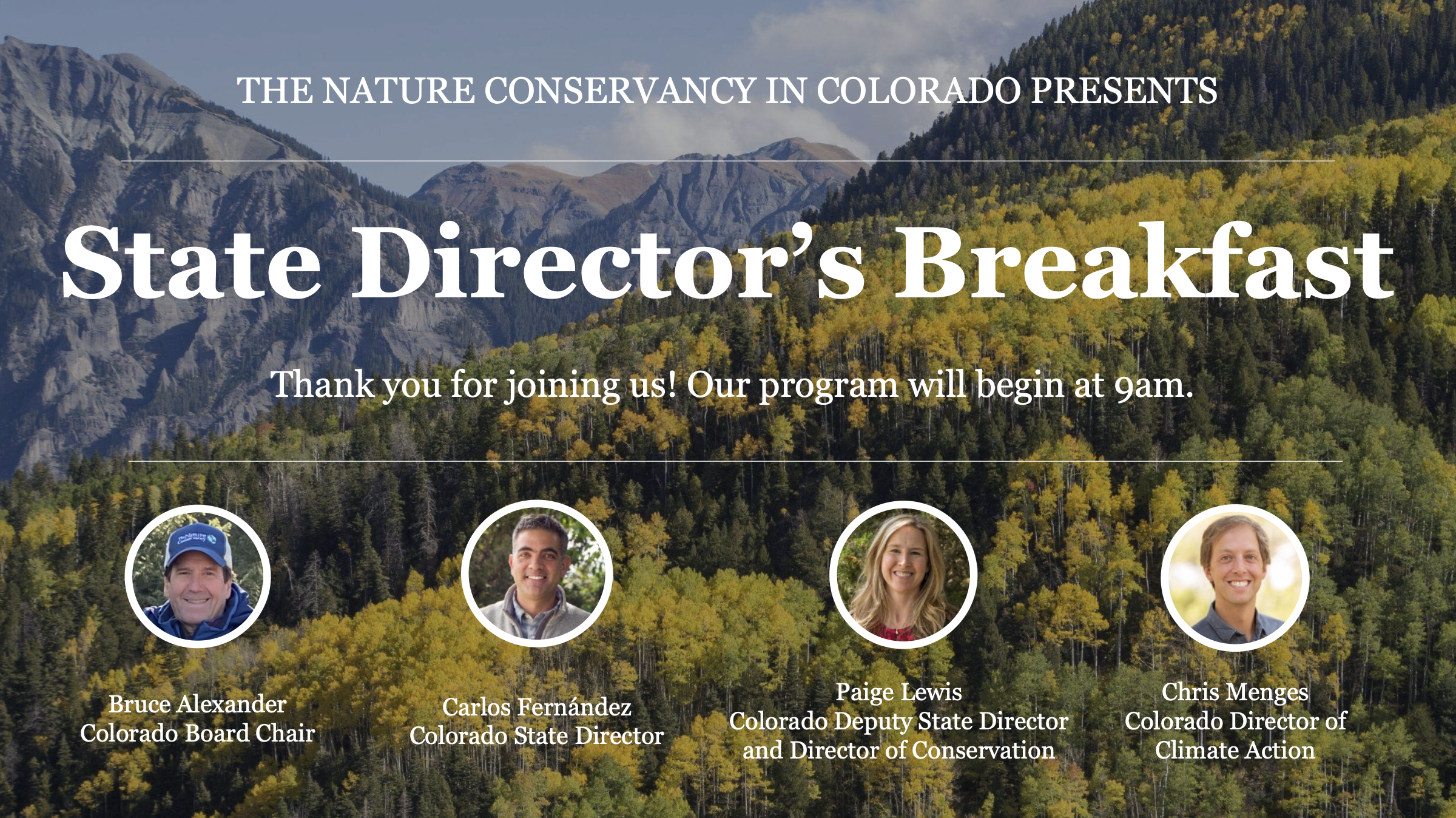 Presentation deck for a fundraising event.