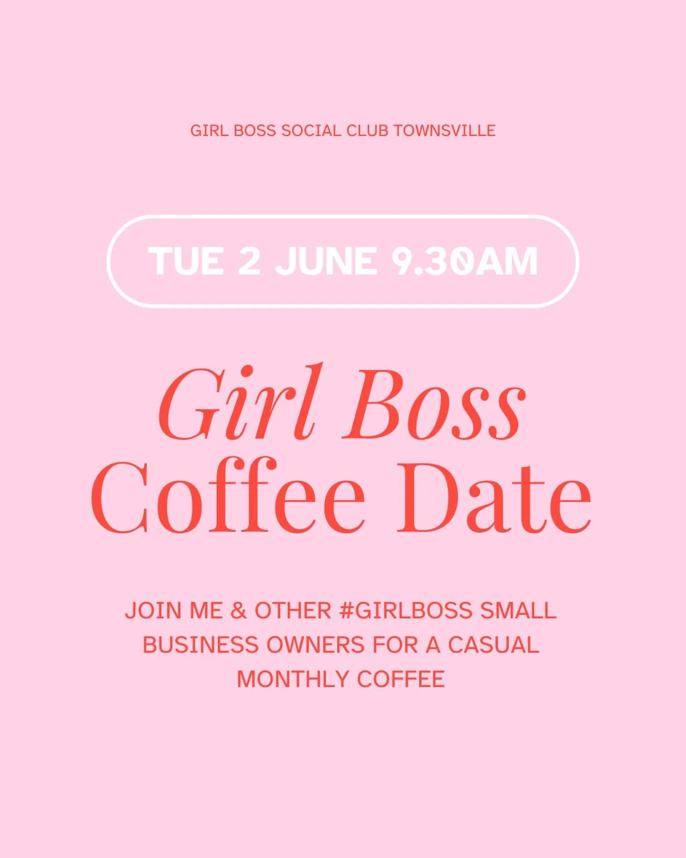 Come along to our monthly Founders Coffee Circle ☕️

WHEN. Tuesday 2 June 9.30am
WHERE. @coffeeprestonq Rosslea

Come grab a coffee, whether it&rsquo;s for 10 minutes or an hour, chat with like minded local business women &amp; enjoy some time for yo