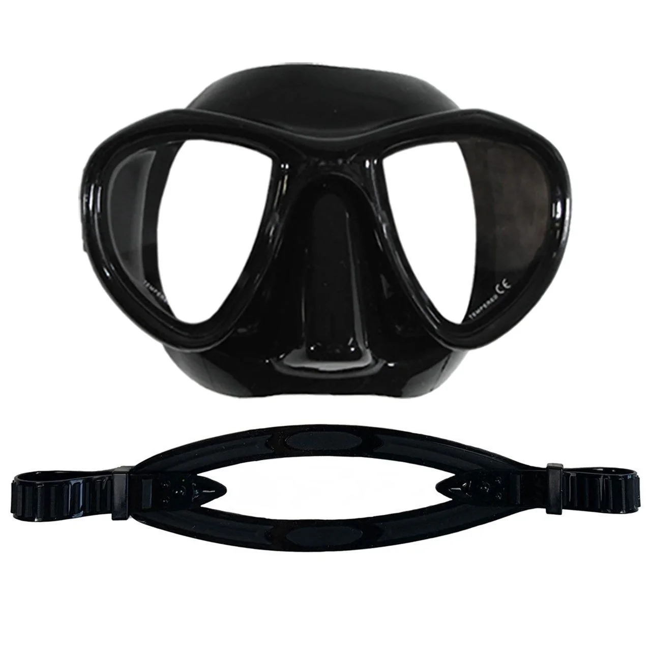 Low-profile freediving mask.