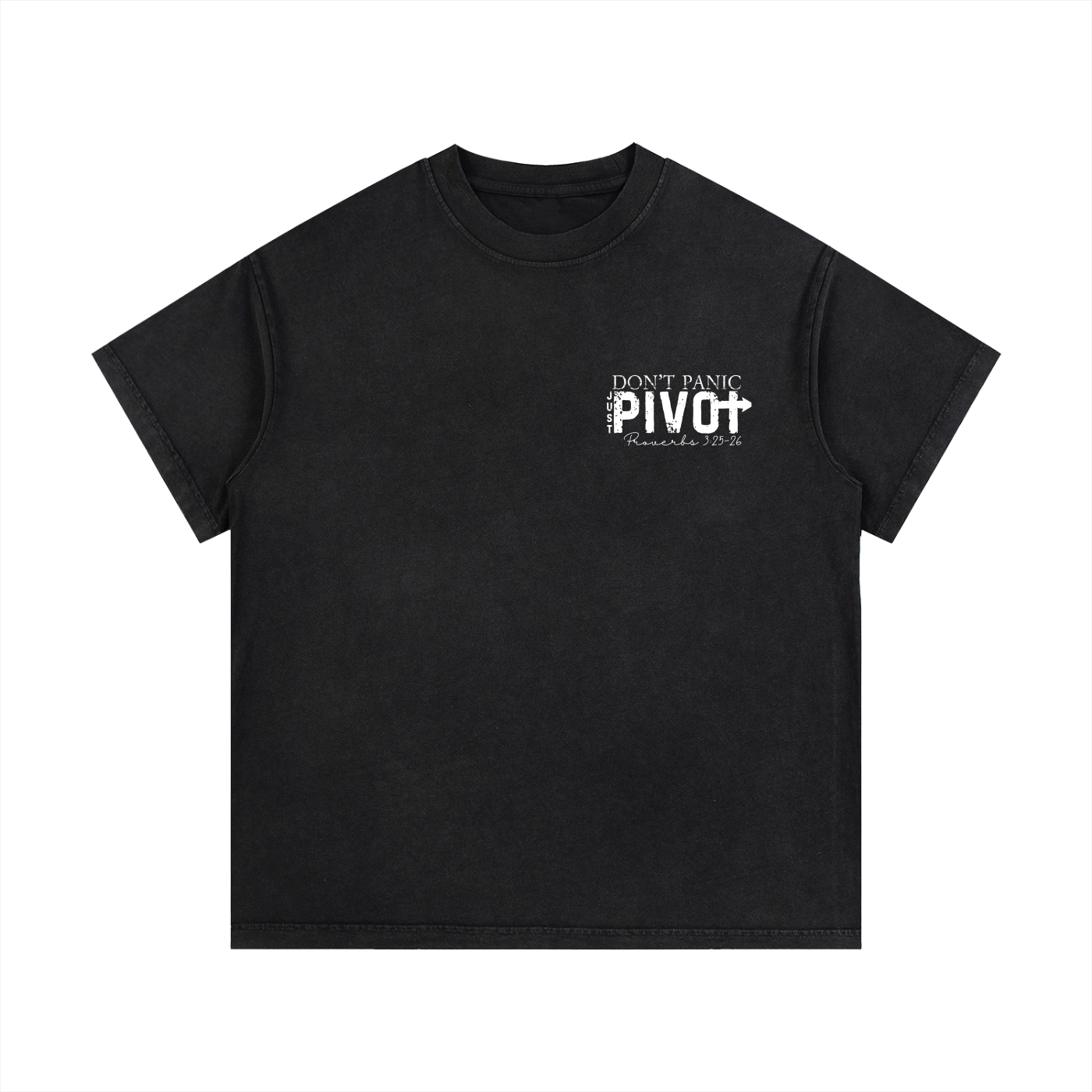 Don't Panic Just Pivot Oversized Vintage Wash T-Shirt