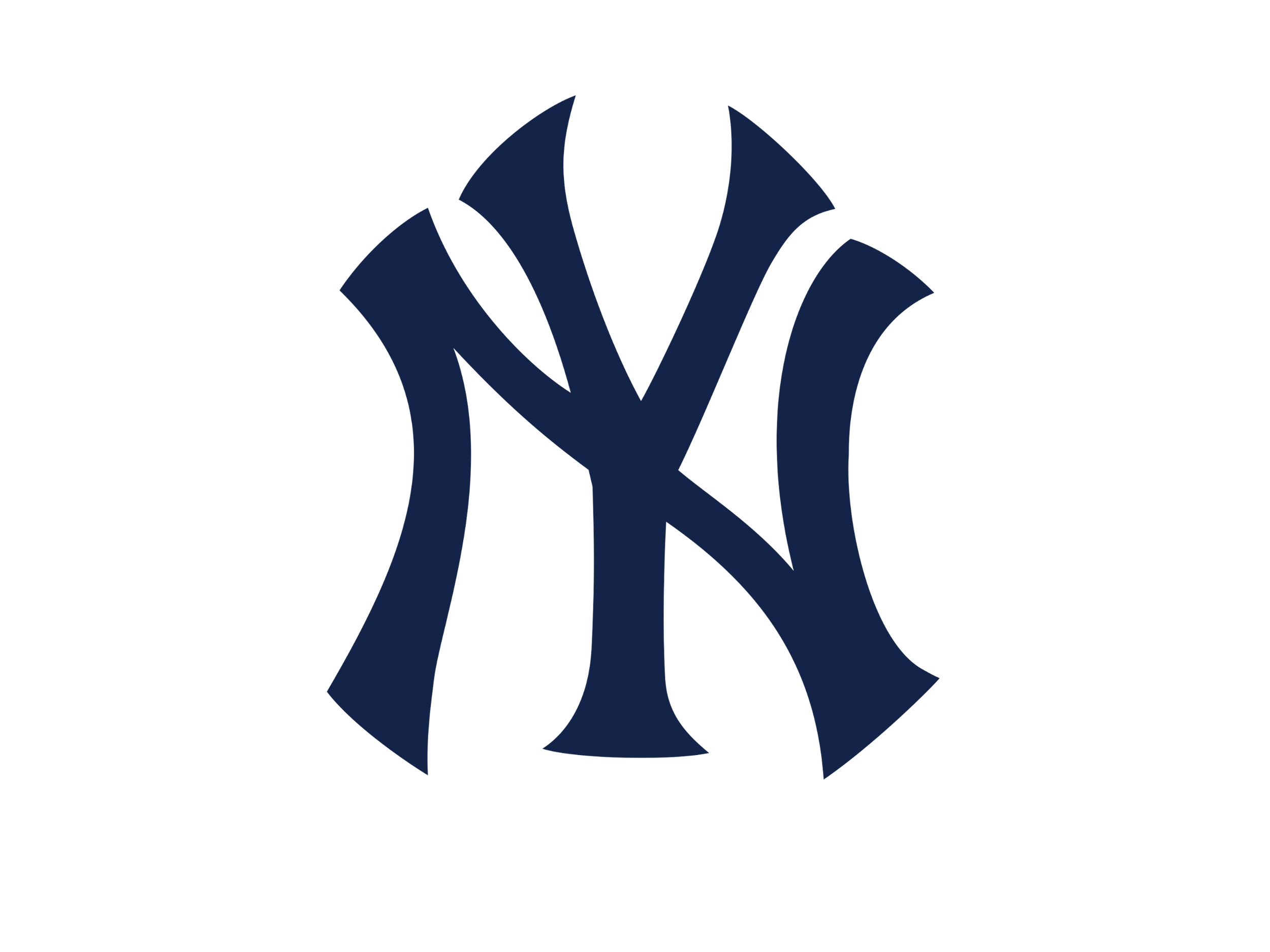 New York Yankees logo in black and navy blue.