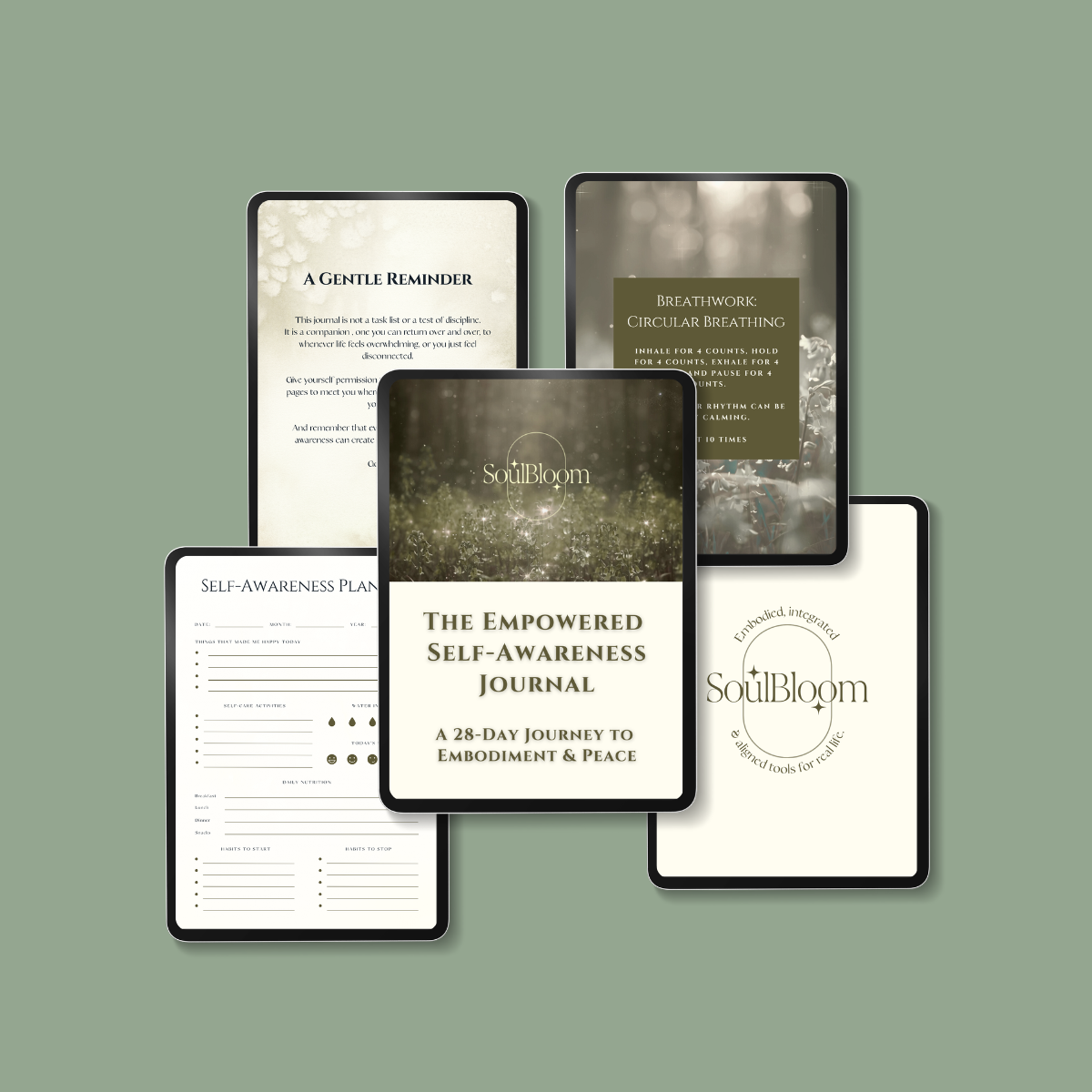 The SoulBloom Empowered Self-Awareness Journal: A 28-Day Journey to Embodiment & Peace