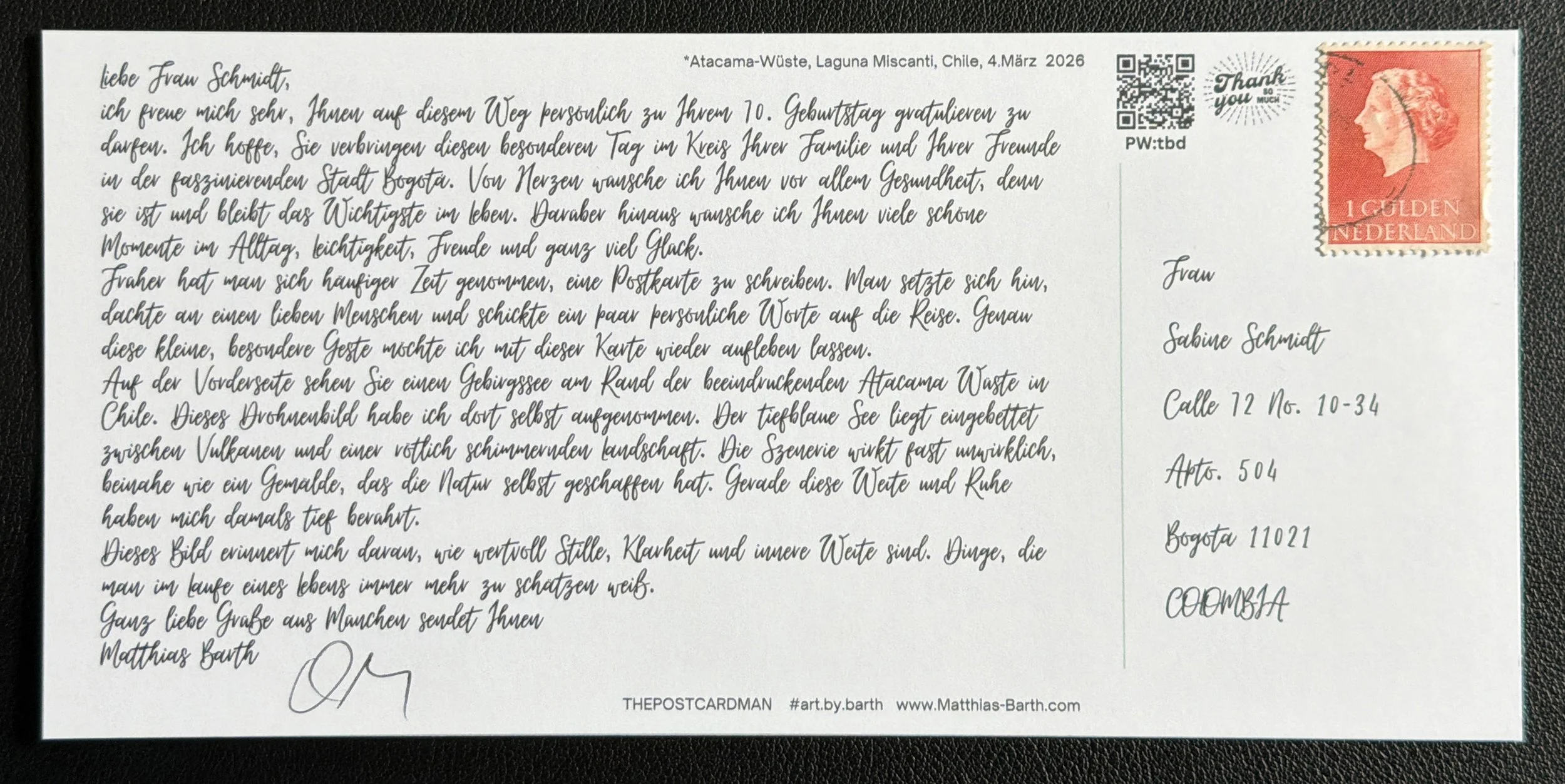 Postkarte + Reiseblog