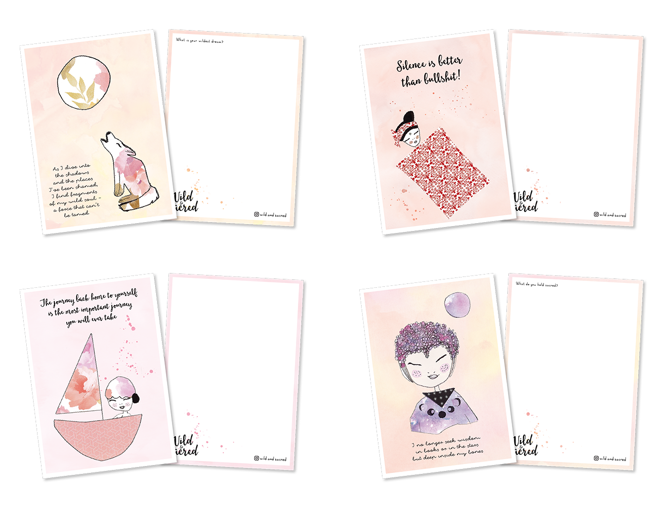 Wild & Sacred Postcard Design