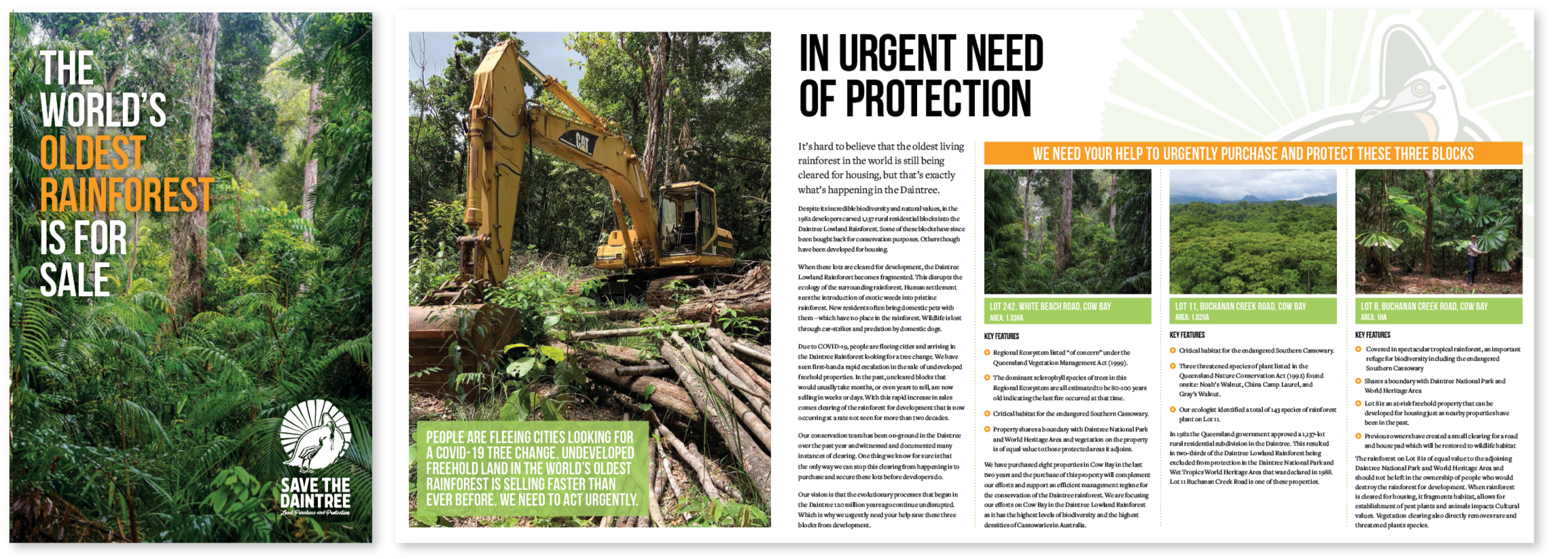 Rainforest Rangers Rollfold Appeal Brochure Design