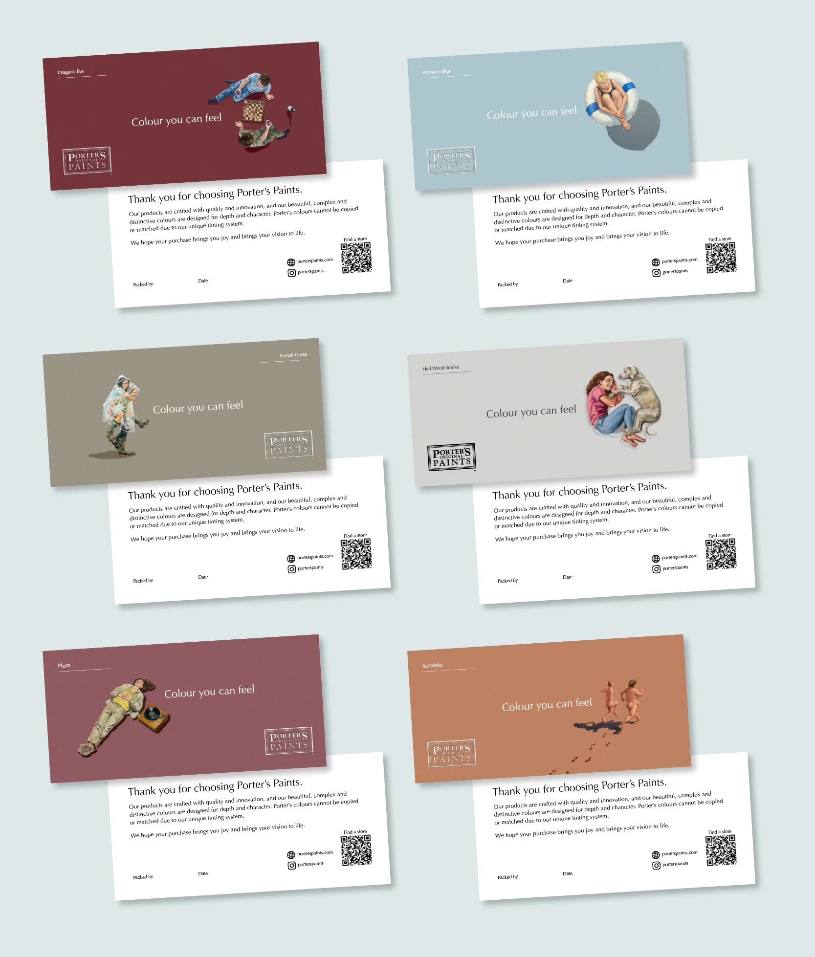Porter's Paints point-of-sale display materials