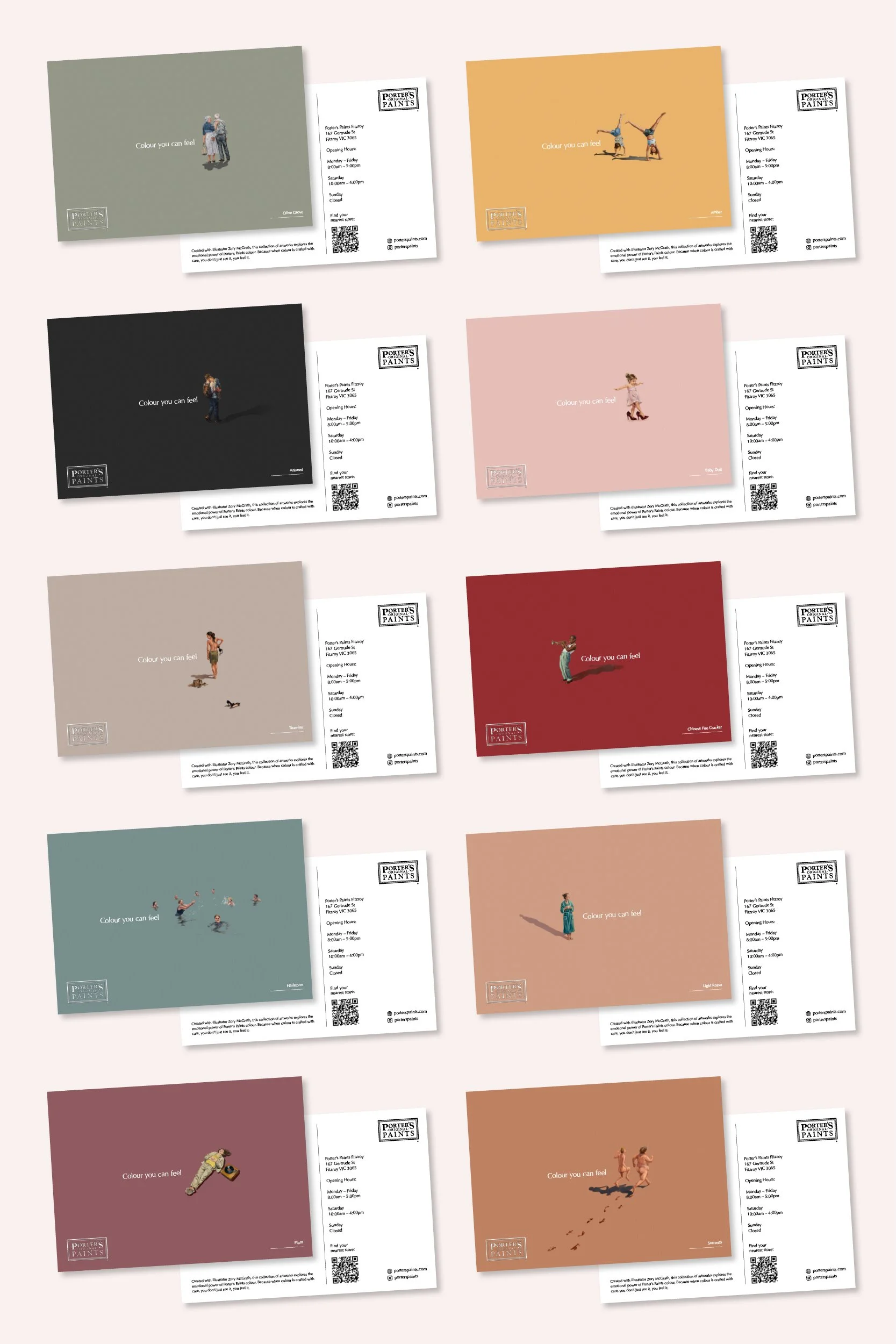 Porter's Paints A5 postcards