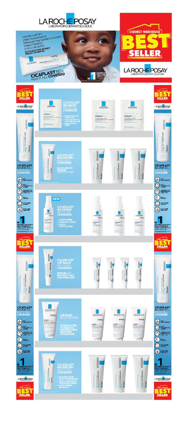 La Roche-Posay Cicaplast Gondola End