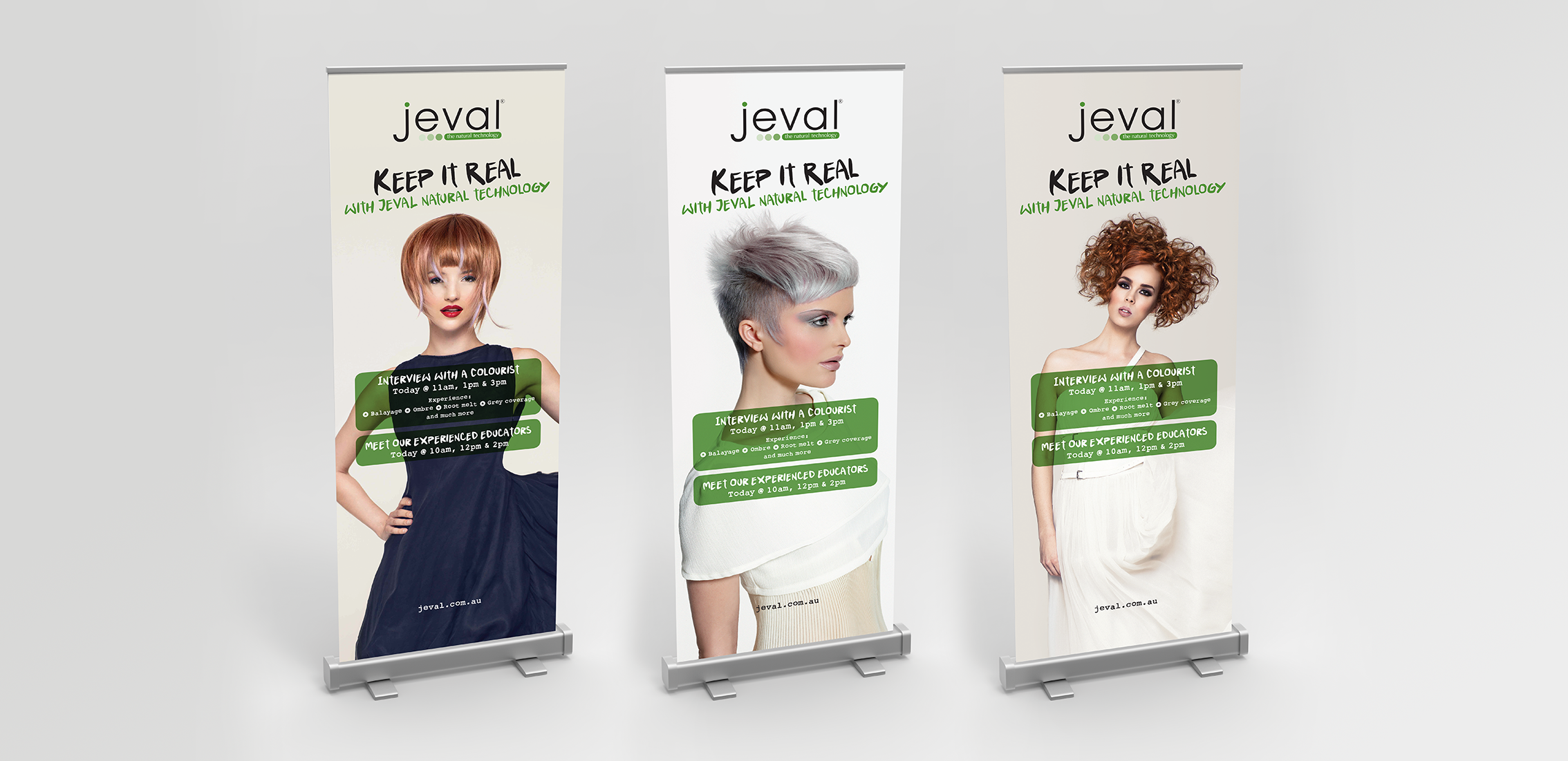 Jeval Italy Hair Colour Pull Up Banners