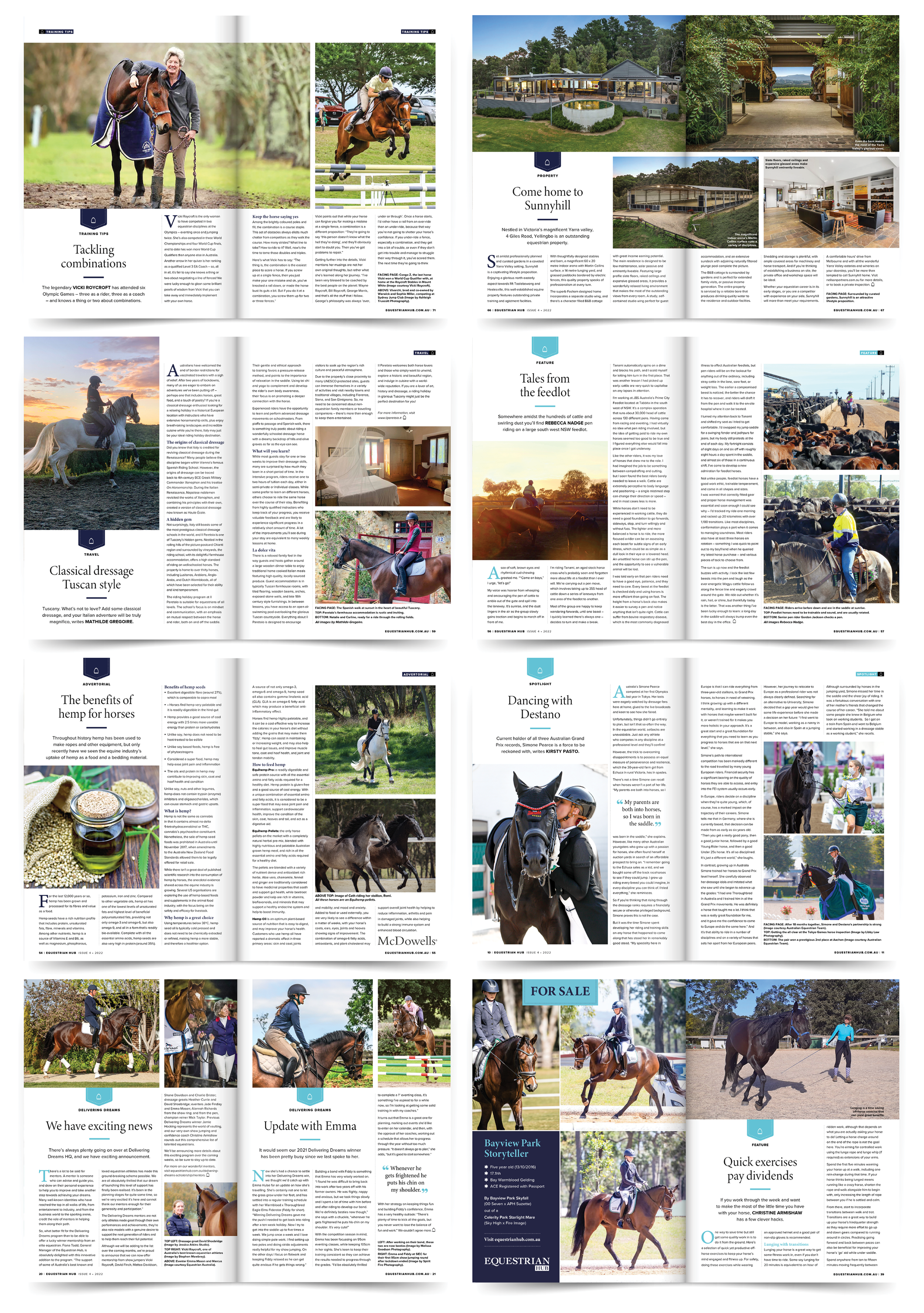 Equestrian Hub Magazine internal spreads