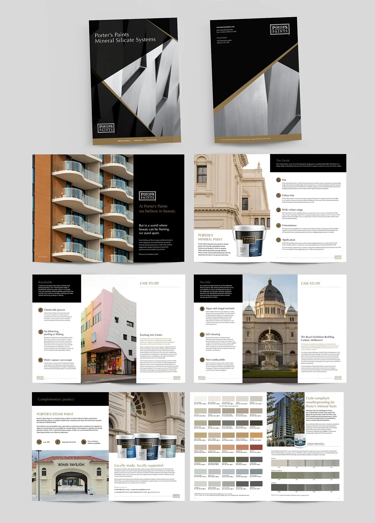 Porter's Paints product brochure design