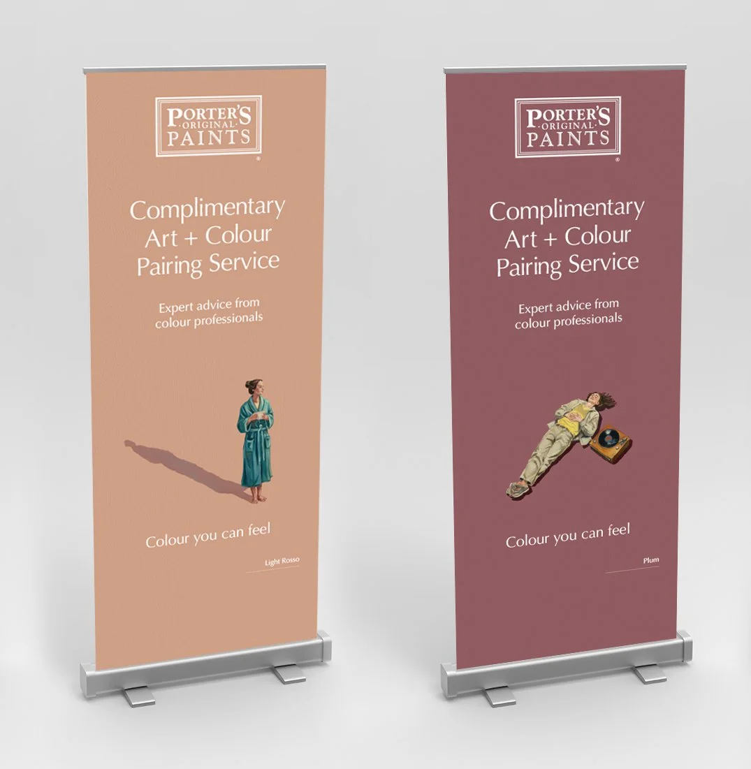 Porter's Paints pull-up banner design