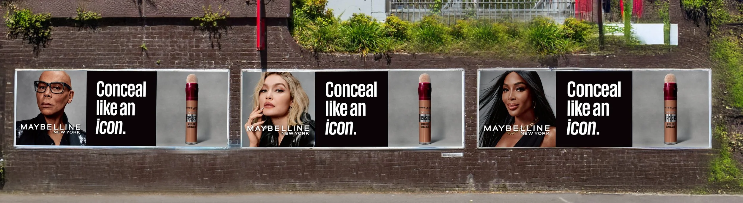 Maybelline 'Conceal Like and Icon' Street Poster Campaign Design