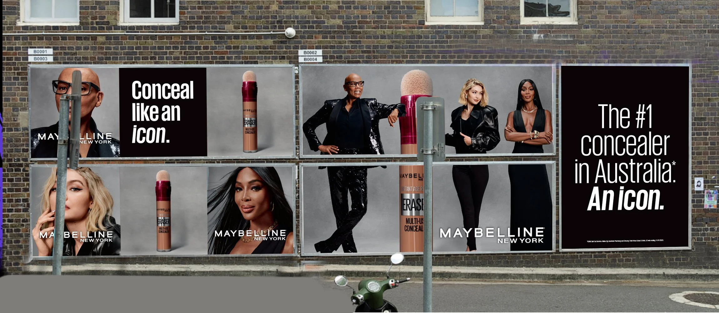 Maybelline 'Conceal Like and Icon' Street Poster Campaign Design