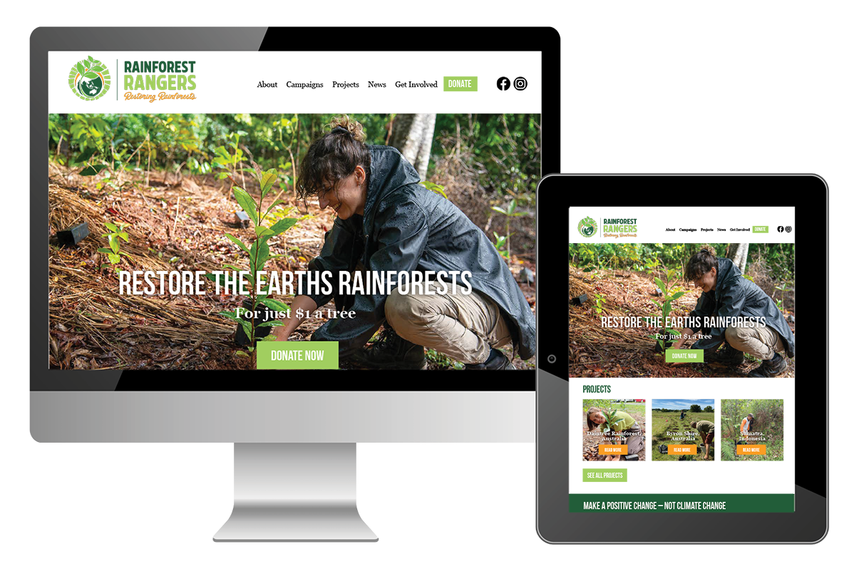 Rainforest Rangers Website Design