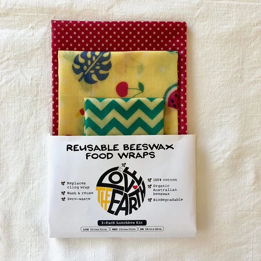 Love the Earth Beeswax Wraps Lunchbox Pack
